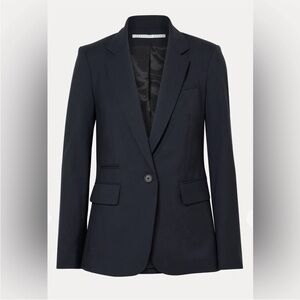 Veronica Beard Classic Dickey Blazer Jacket Single Button Navy Blue 6